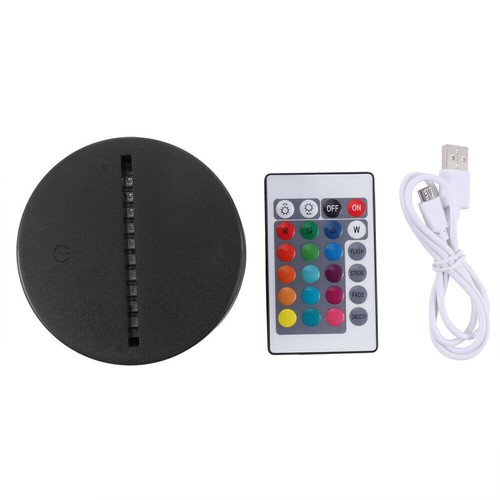 1/4/6/10x 3D LED Night Light Lamp Base 16 Colors LED Light Display+Remote Holder - Picture 14 of 14