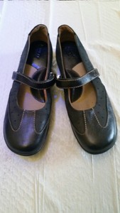 Womens-BORN-2-Tone-Black-Leather-Suede-Mary-Janes-Loafers-Shoes-SIZE-9-EUR-40-5