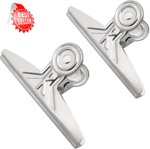 2 Pack Extra Large Bulldog Clips 7.8" Silver Metal Binder Clamps 20cm - Picture 10 of 12