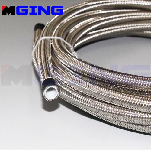 10an an10 10 Teflon Tube Braided Steel PTFE Oil Line Fuel Hose AN10 3M Sl - Picture 3 of 5