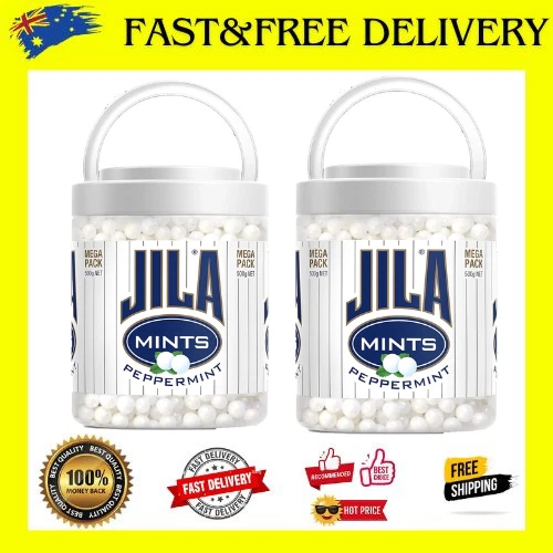 2x Jila Peppermint Mints Mega Pack 500g Extra Strong Candy Mints Pantry NEW AU - Picture 1 of 2