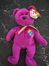 EXTREMELY RARE 1st Edition Ty Millennium Bear  Millenium  Beanie Baby W/ ERRORS