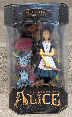American McGee's Alice Series 1 Small Eyes Alice and Cheshire Cat Figures NIB