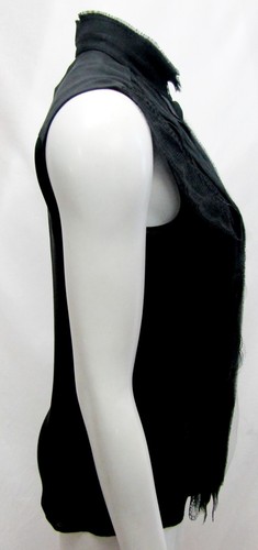 NWOT OSCAR DE LA RENTA Black Sleeveless Button Down Lace Top 2 2012 Silk Lace - Picture 3 of 6