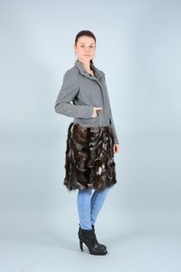 argenté tissu Manteau Blogueur renard en hybride en Manteau laine Manteau de renard Weloveparka gris fourrure en PpqxOp
