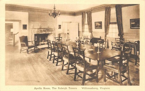 WILLIAMSBURG, Virginia VA RALEIGH TAVERN & APOLLO ROOM *2* Albertype Postcards - Picture 3 of 5