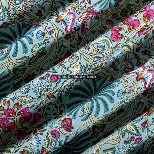 20 Yard Indian Handmade Cotton Natural Crafts Sewing Fabric Dressmaking Cloth - Picture 4 of 5