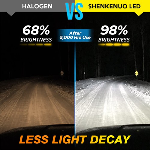 Xenon White LED Headlights Bulbs Kit for Chevy Silverado 1500 2500 HD 1999-06 - Picture 11 of 12