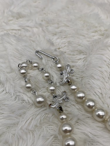 Collana di perle finte vintage perle grosse graduate anche lucentezza in tutto - Foto 4 di 6