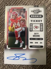 Skyy Moore 2022 Panini Optic Contenders Rookie Ticket Auto Kansas City Chiefs