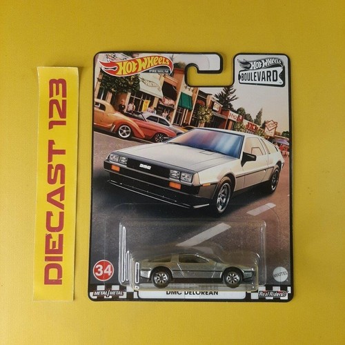 Hot Wheels Premium Boulevard #34 DMC DELOREAN Real Riders - Picture 1 of 4