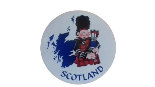 Gaitero escocés Escocia Round External Car Bumper Sticker Sticker - Imagen 3 de 3