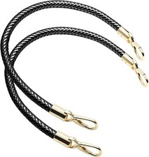 2 Pcs 52Cm/20 Inch Replacement Braided Purse Straps PU Leather Handbag Handles w