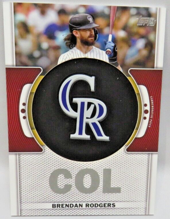 Brendan Rodgers Topps MLB 2023 Commemorative Team Logo Patch Relic Card TLP-BR