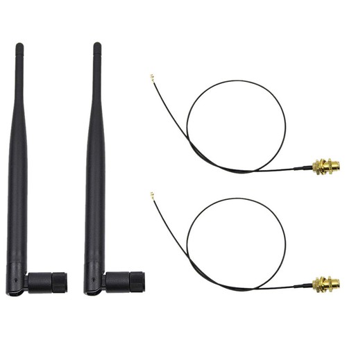 6dBi 2.4GHz 5GHz Dual Band WiFi RP-SMA Antenna + 1x 12cm U.fl IPEX Cable N;m' - Zdjęcie 2 z 12