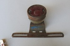 Vintage Tail Light Lens Cracked With License Plate Bracket Fits Rat Rod