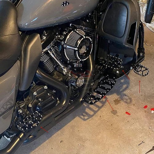 Palanca de cambios MX Floorboards estriberas pedal para turismo Softail Glide Road - Imagen 3 de 10