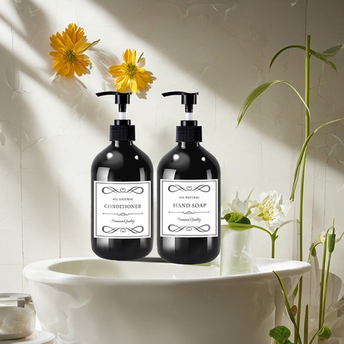 2x 500ml Refillable Soap Dispenser Pump Liquid Bottle Shampoo Gel Conditioner - Picture 11 of 22