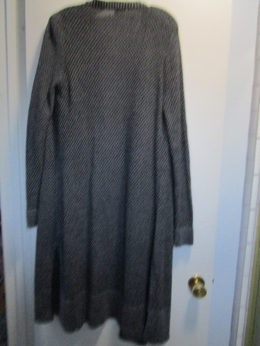 CAbi Lara Long Duster Knit Maxi Cardigan Sweater Grey Style 3166 Women Sz Medium - Bild 5 von 7