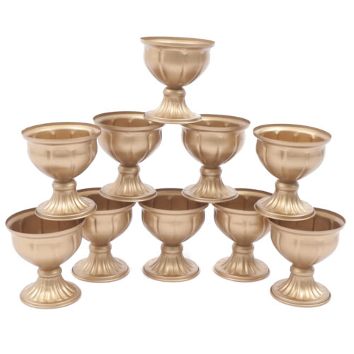 10Pcs Gold Vases for Centrepieces Wedding Mini Sized Plant Pots Indoor & Outdoor - Picture 5 of 12