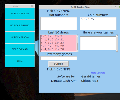 North Carolina pick 3 & 4 Lottery Numbers software DVD for Windows 7 & 8 & 10 - Picture 19 of 21