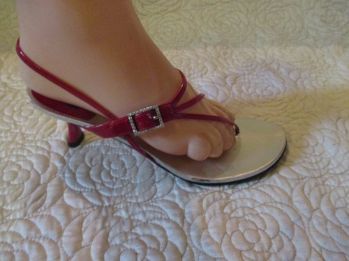 STUART WEITZMAN STEER Red Patent Leather Designer Sandals 6 - Picture 3 of 12