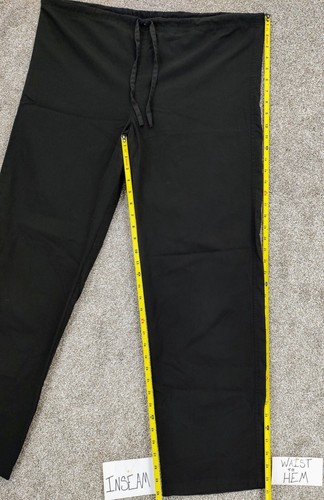 Dickies Womens Sz MT Black Scrub Pants - Set Of Two - Pockets Drawstring Tapered - Picture 8 of 13