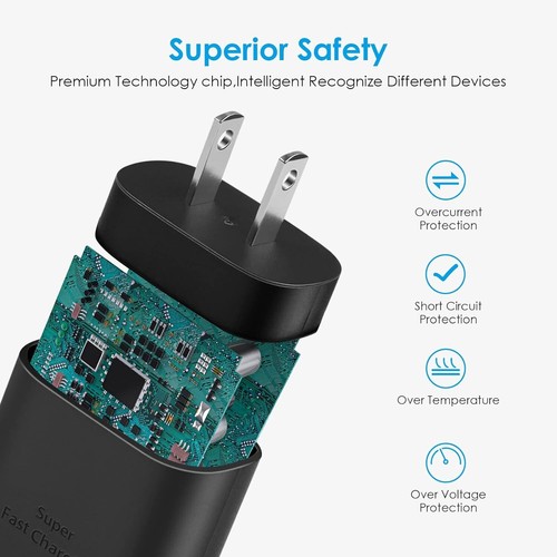 2 Original Carga Rapida USB-C De 25W Cargador Para Samsung Galaxy S21/S20/S22 - Picture 24 of 24