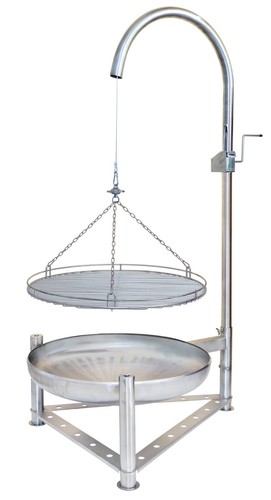 Schwenkgrill mit Feuerschale und Grillrost komplett Edelstahl - Bild 2 von 2