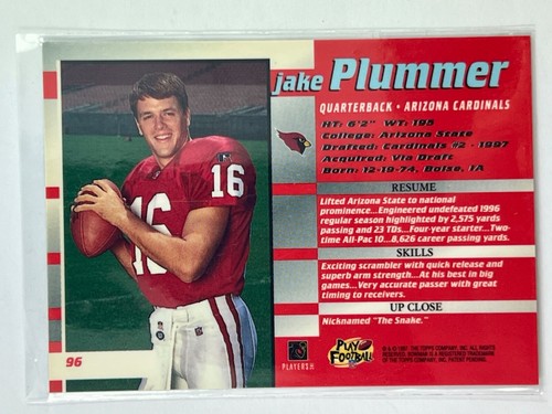 1997 Bowman's Best Jake Plummer RC #96 Arizona Cardinals - Free Shipping  C1 - Picture 2 of 2