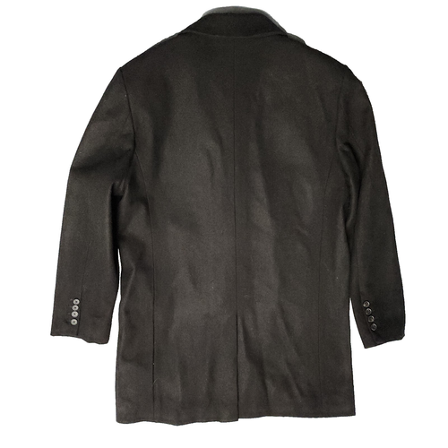 Connor Men's Overcoat Large Black Wool Blend Classic Fit Winter Dress Jacket - Picture 4 of 7