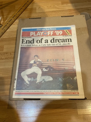 LOT OF VTG CHICAGO CUBS 1989 PLAYOFFS NEWSPAPER NEWSPAPERS PLUS 1998 BONUS - Picture 12 of 14