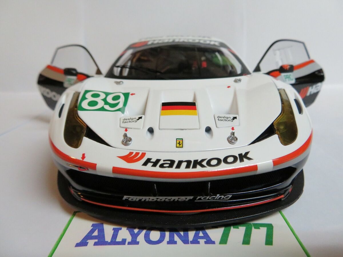 Hot Wheels ELITE 1/18 FERRARI 458 Italia GT2 LM #89 Hankook Hot Wheels ELITE 1/18 FERRARI 458 Italia GT2 LM #89 Hankook