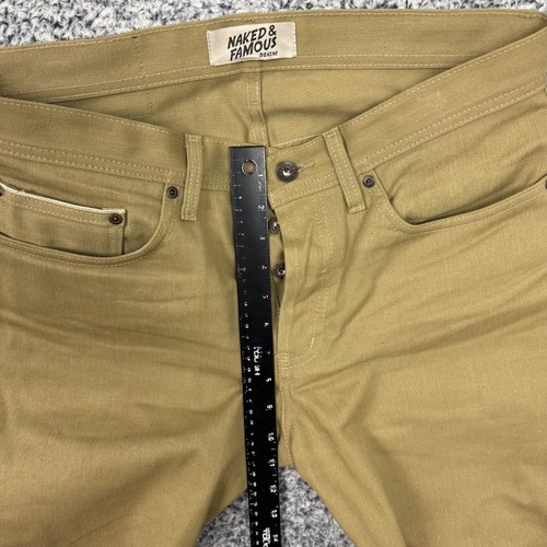 NakedFamous Jeans Herren 33 Selvedge Denim Weird Guy Button Fly Tapered Harvest - Bild 9 von 17