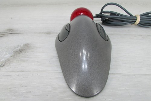 Logitech Trackman Red Trackball Marble USB T-BC21 Mouse 804377-0000 TESTED WORKS - Picture 7 of 12