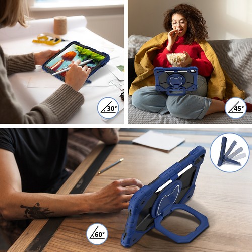 For iPad (A16) 11th/10th/9th/8th/7th Gen 10.2" Shockproof Stand Case Cover Strap - Picture 50 of 65