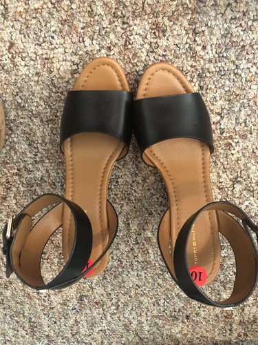 Tommy hilfiger Wedge Sandals. New Size 10. Color Black - Bild 3 von 7