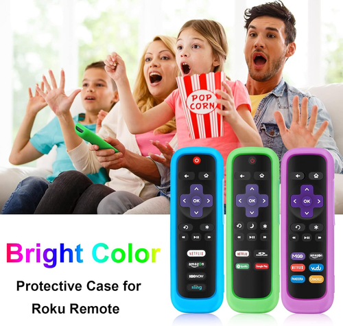 4Pack Case for Roku Remote, Cover for Hisense/TCL Roku TV Steaming Stick/Express - Picture 6 of 12