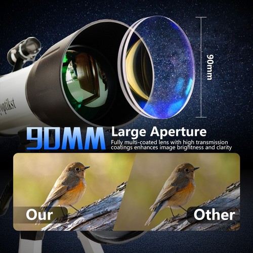 60mm/70mm/80mm/90mm Refractor Astronomical Telescope Deep space observation - Picture 26 of 53