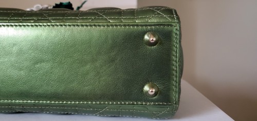 $6000 Lady Dior My ABCDior iridescent green calfskin gold hw small bag - Picture 18 of 24