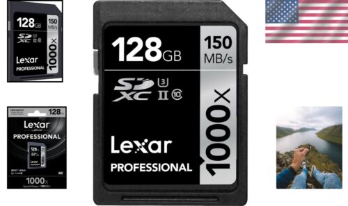 Ultra-Fast 128GB 1000x SDXC UHS-II Card - Waterproof Design for Photographers - Picture 2 of 6