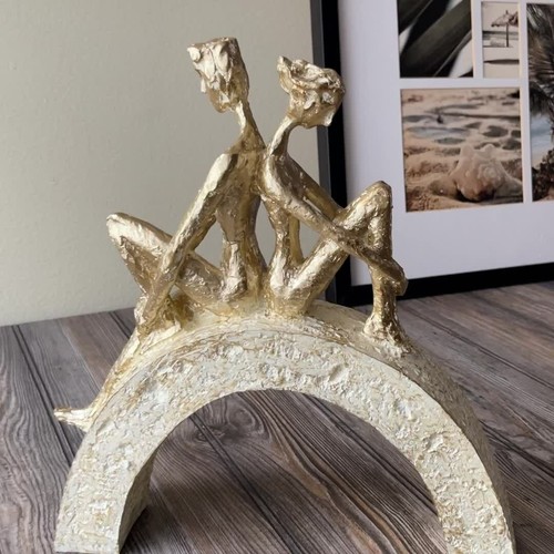 Couple On Arch Romantic Handmade Decorative Sculpture Statue Home Art Décor gift - Video 1 of 1