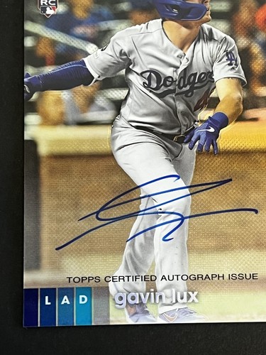 Gavin Lux 2020 Stadium Club Chrome Orange Refractor RC Auto #ed 13/25 - Picture 4 of 12