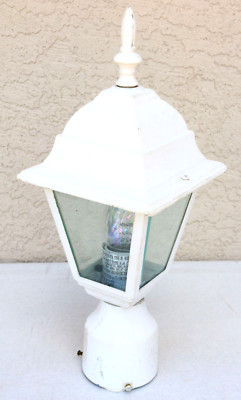 Exterior Lantern Light Lamp Wall Painted Metal Carriage 3 Post