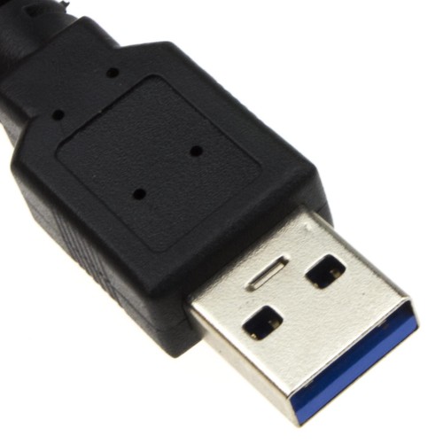 1m USB 3.0 SuperSpeed Type A Plug to A Plug Cable Lead Black - Picture 3 of 5