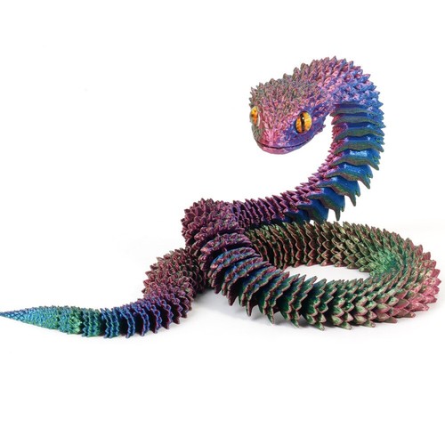 Juguete Serpiente Impreso 3D Multicolor 30/45/60cm Modelo Simulación Animal Navidad - Imagen 16 de 32