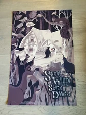 ANNE BENJAMIN - Snow White and The Seven Dwarfs Art Print Poster Mondo Disney