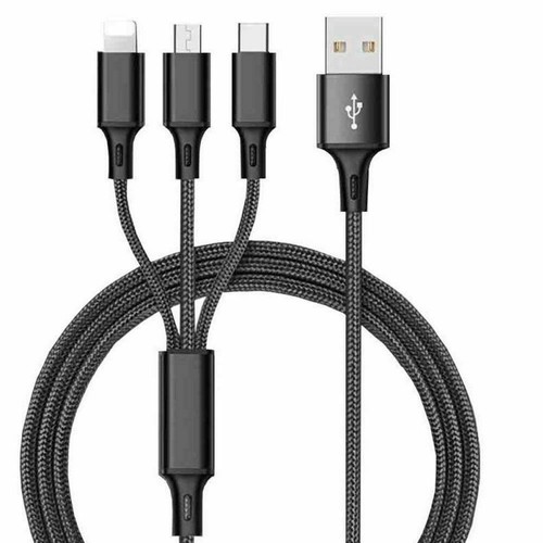 3 Pack 3 in 1 USB Charging Cable Universal Multi Function Cell Phone Charger - Bild 10 von 19