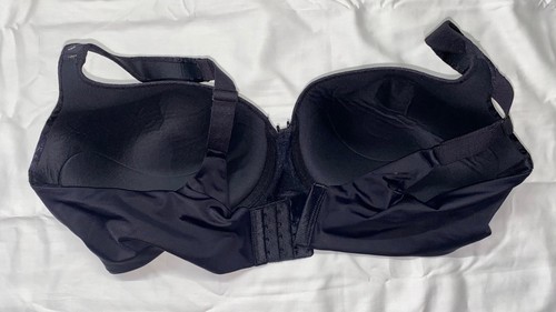 Vanity Fair Full Figure Padded Wirefree Bra 40D Lace Black  - Picture 4 of 7