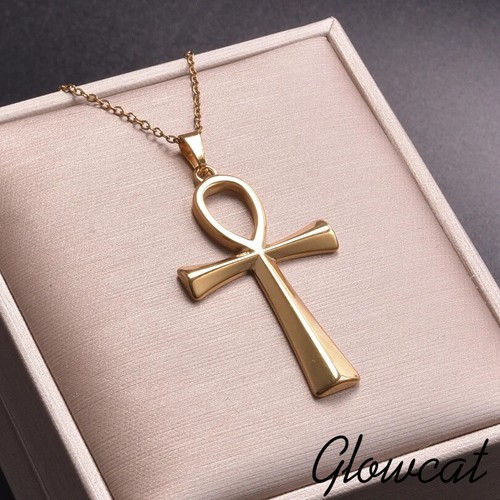 GLOWCAT Ancient Egypt Anke Cross Pendant Necklaces For Women Men Accessories No - Picture 8 of 44